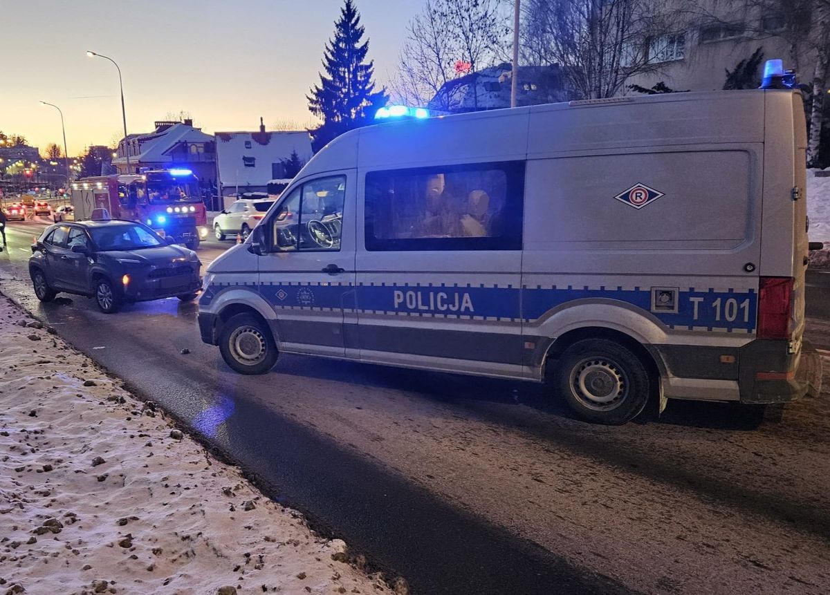 Miejsce wypadku drogowego