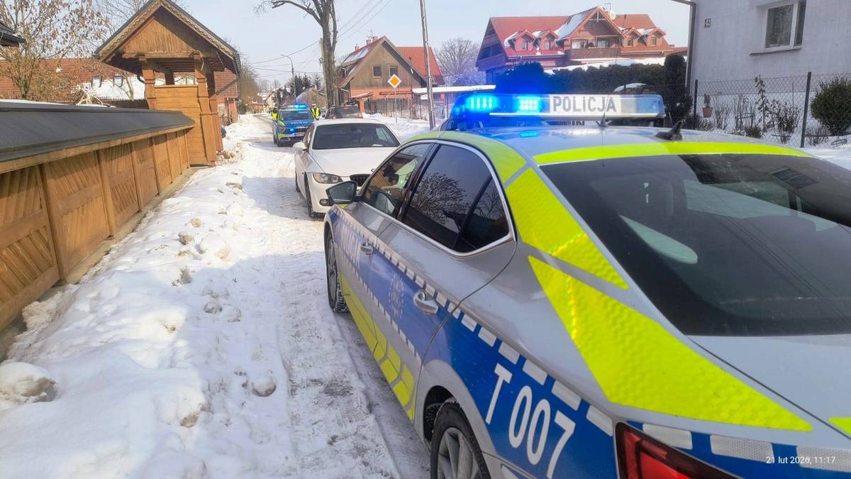 policjanci podczas kontroli drogowych