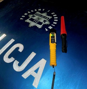 Fragment policyjnego radiowozu.