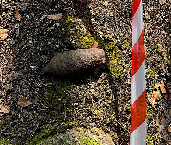 zabezpieczone miejsce niewybuchów