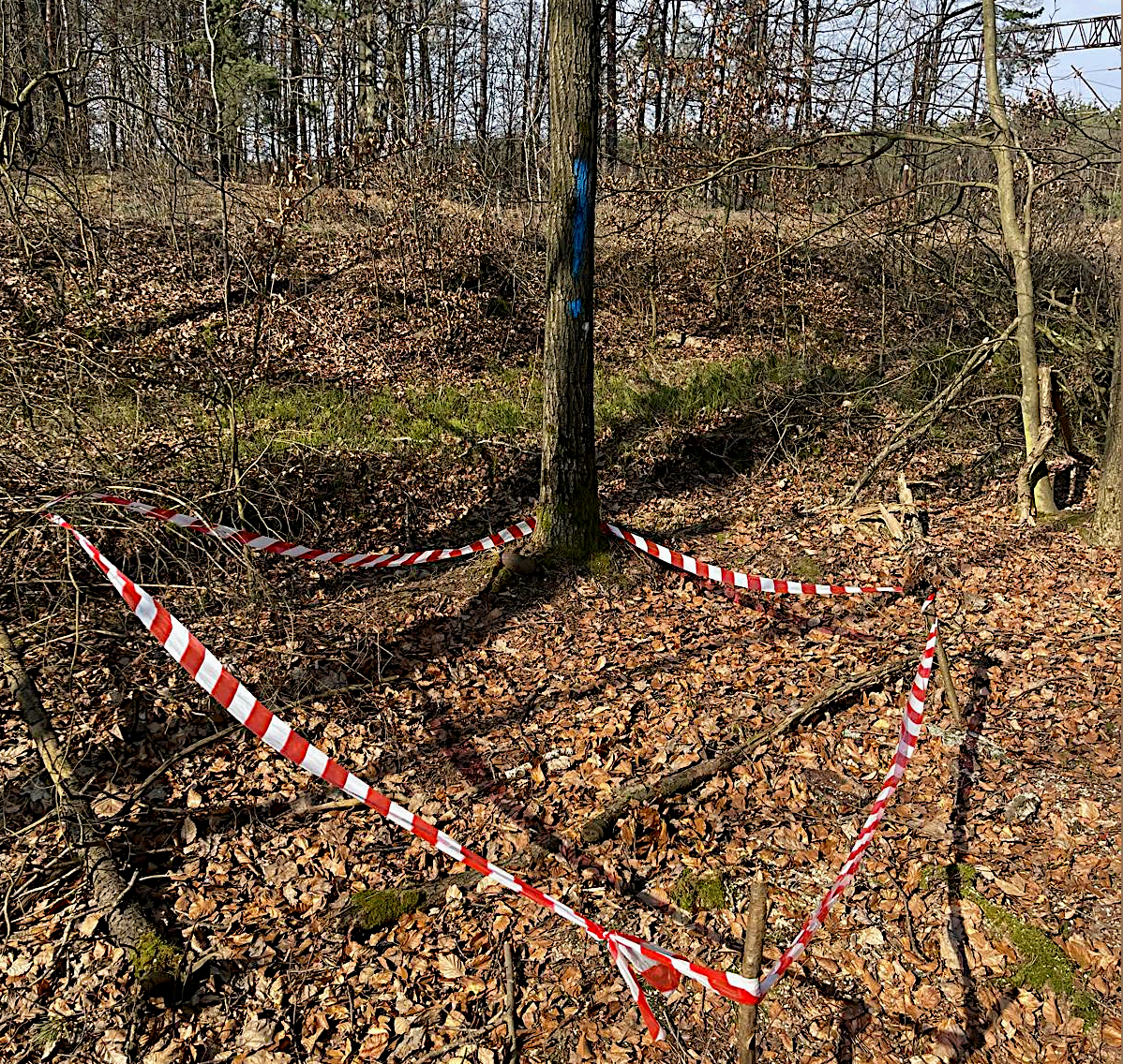 zabezpieczone miejsce niewybuchów