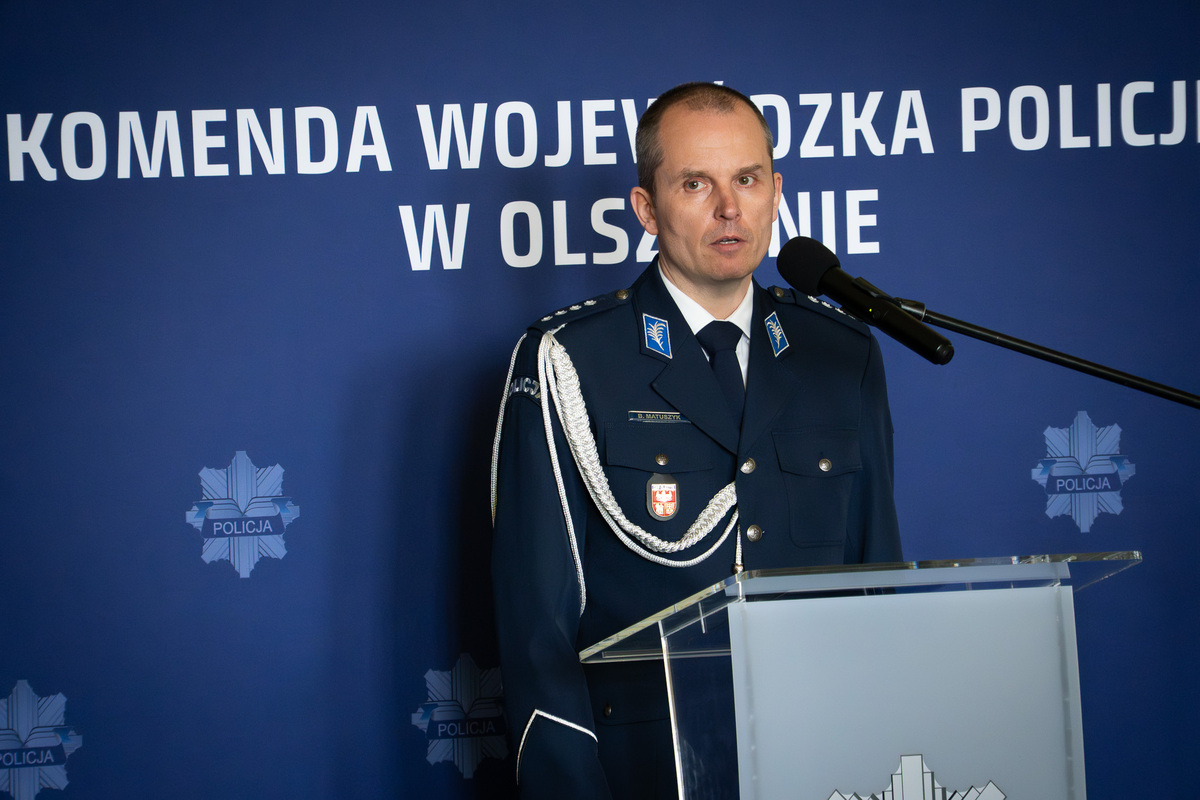 I Zastępca Komendanta Powiatowego Policji w Lidzbarku Warmińskim  nadkom. Bartosz Matuszyk