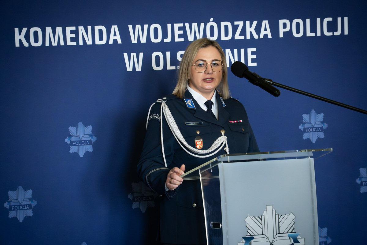 Komendant Powiatowy Policji w Lidzbarku Warmińskim podinsp. Barbara Krzyżewska