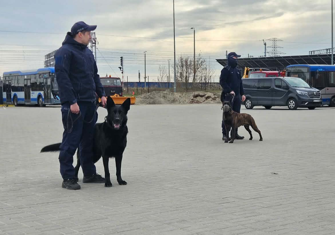 policjanci podczas cwiczeń