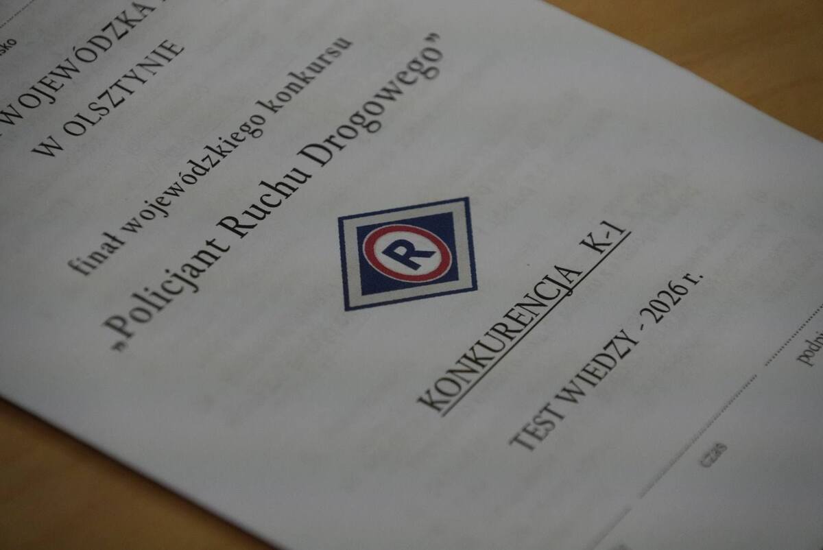 Kadry z poszczególnych konkurencji oraz uroczystego zakończenia wojewódzkich eliminacji do XXXVI edycji konkursu „Policjant Ruchu Drogowego”.