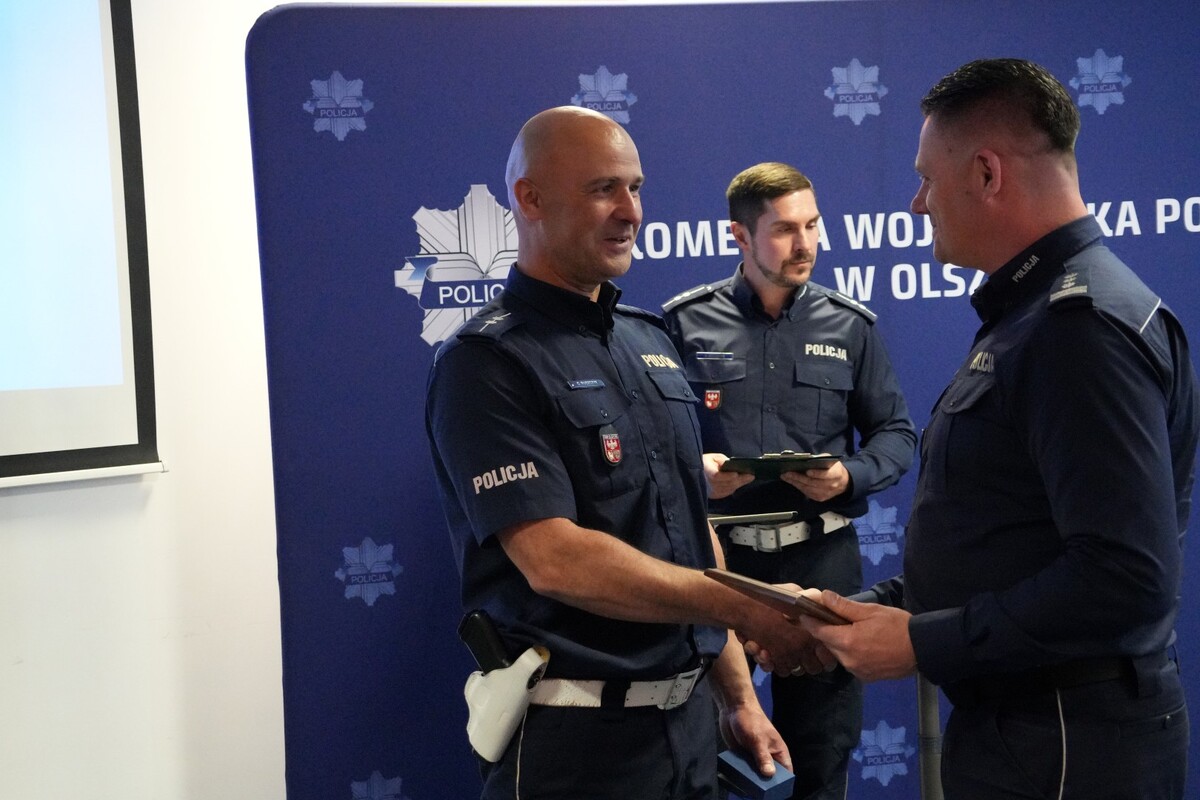 Kadry z poszczególnych konkurencji oraz uroczystego zakończenia wojewódzkich eliminacji do XXXVI edycji konkursu „Policjant Ruchu Drogowego”.