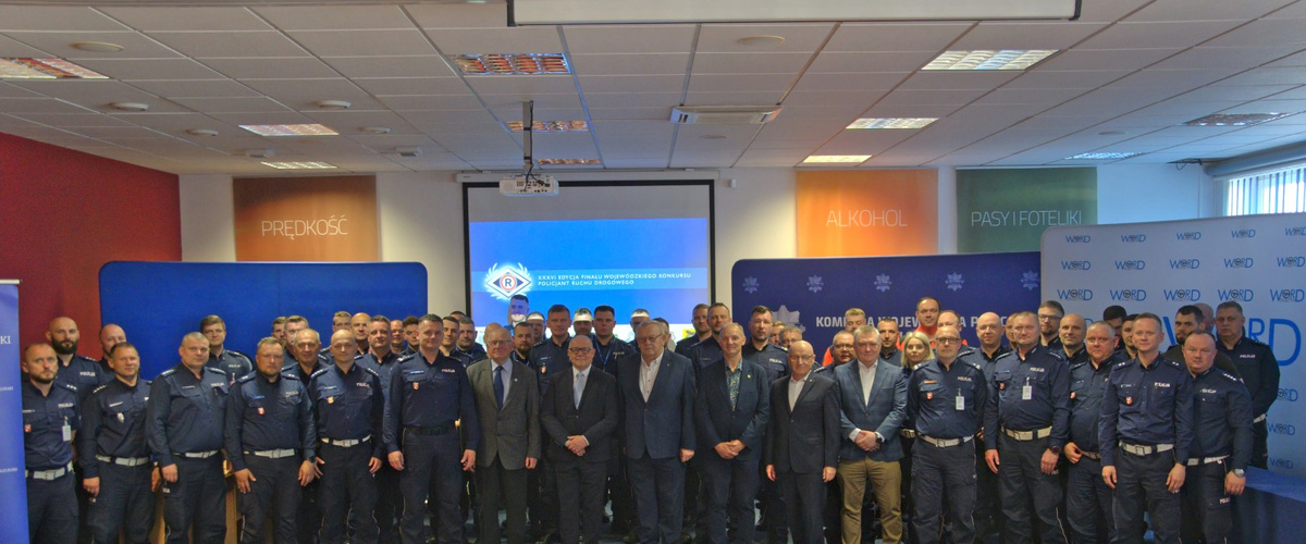 Kadry z poszczególnych konkurencji oraz uroczystego zakończenia wojewódzkich eliminacji do XXXVI edycji konkursu „Policjant Ruchu Drogowego”.