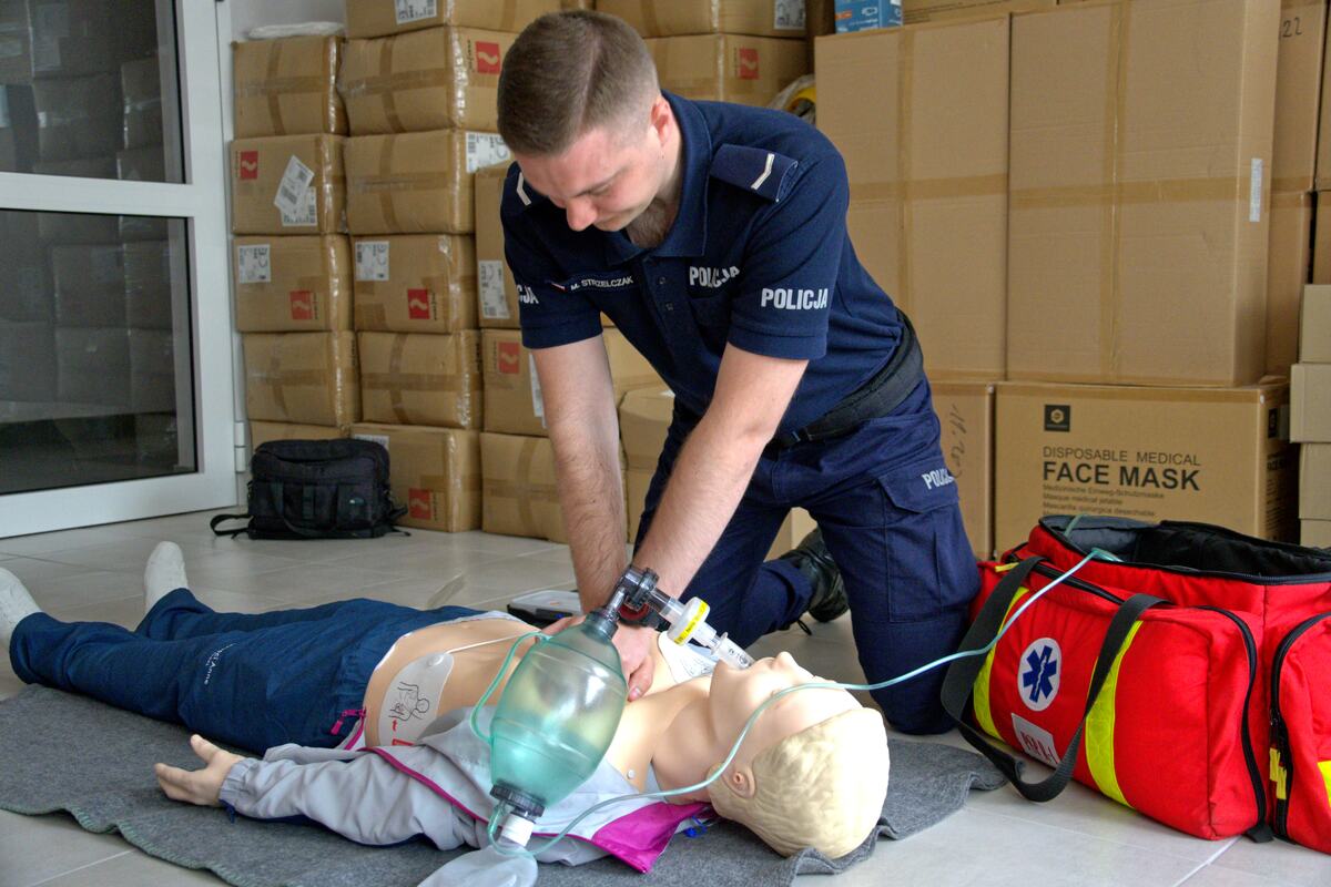 Policjant podczas szkolenia