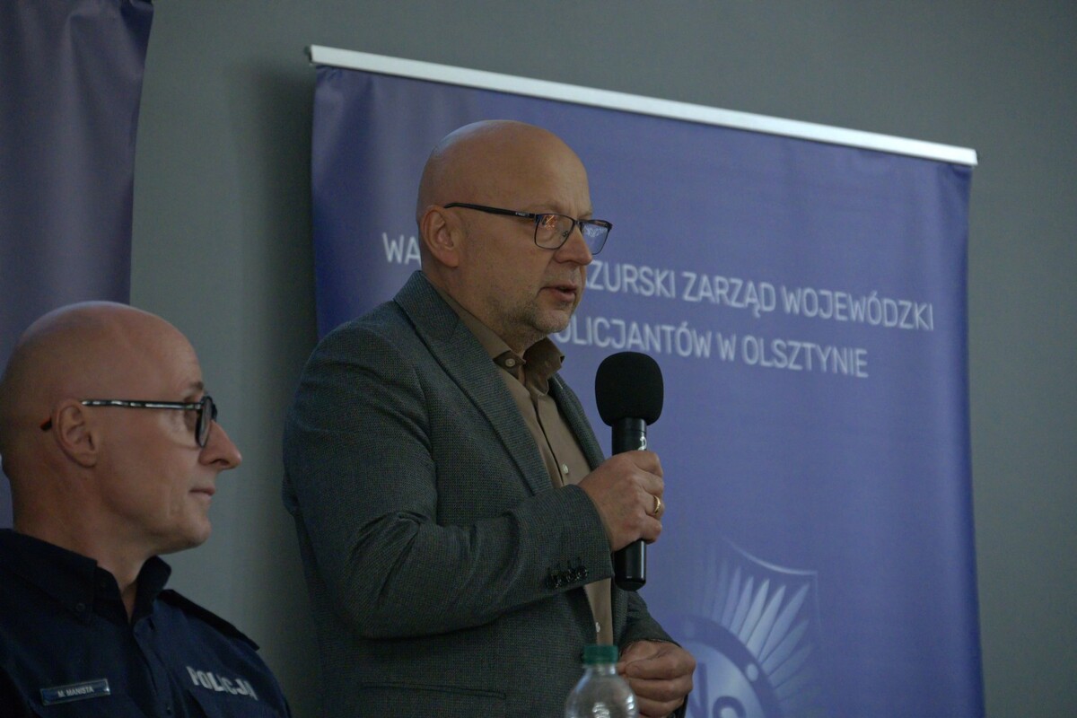 mł. insp. Sławomir  Koniuszy – Przewodniczący Warmińsko-Mazurskiego Zarządu Wojewódzkiego NSZZ Policjantów w Olsztynie