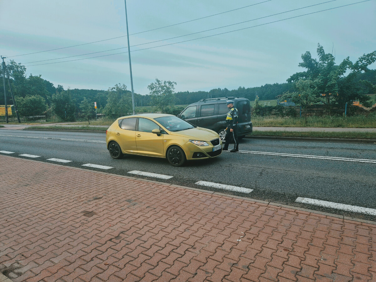 Policjant podczas działań trzeźwość