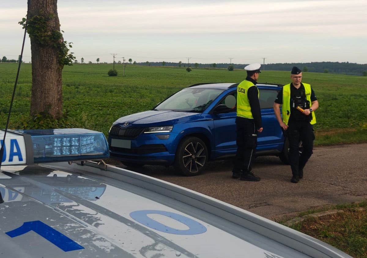 Policjant podczas działań trzeźwość