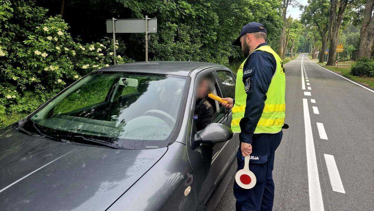 Policjanci podczas działań trzeźwość