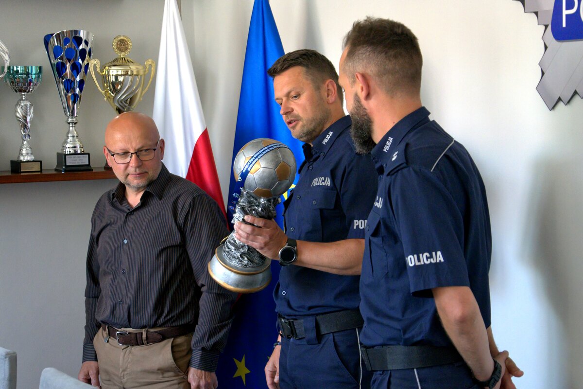 Spotkanie przedstawicieli piłkarzy z Komendantem oraz Przewodniczącym NSZZP