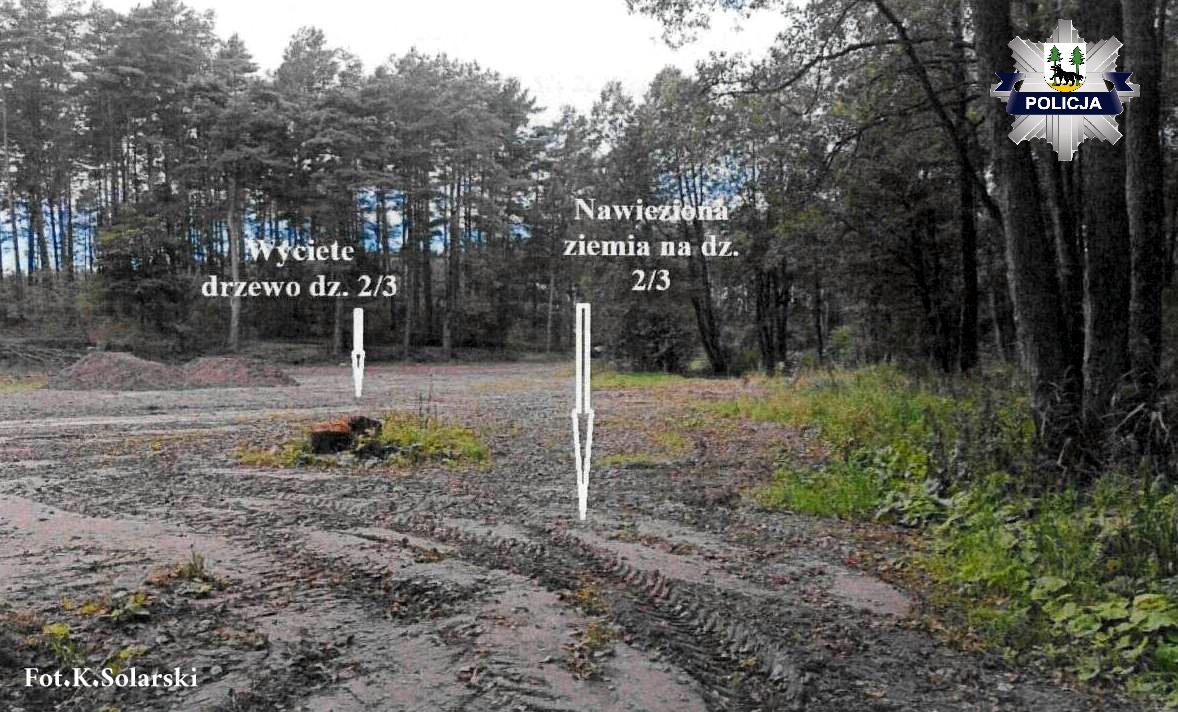 Miejsce nielegalnych prac budowalnych przy linii brzegowej