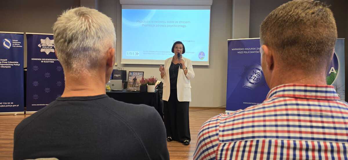 Przedsięwzięcie edukacyjnego „Siła i równowaga. Męskość, zdrowie i stres w codziennej służbie i pracy”.