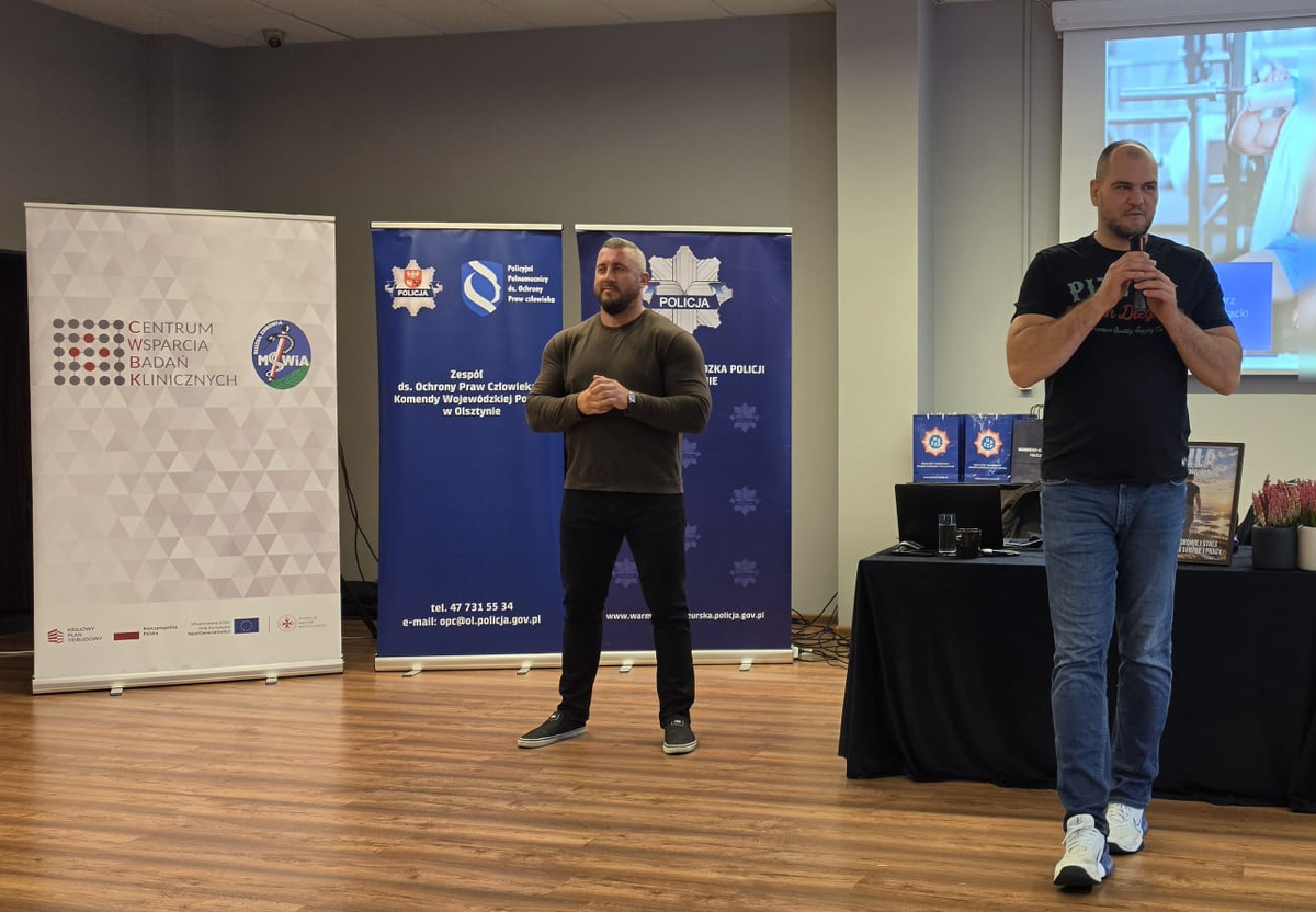 Przedsięwzięcie edukacyjnego „Siła i równowaga. Męskość, zdrowie i stres w codziennej służbie i pracy”.