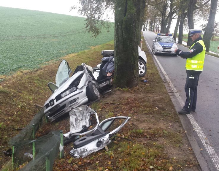 Wypadek na trasie Węgorzewo - Trygort