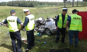 Wypadek drogowy na trasie Kalskie Nowiny - Stręgiel