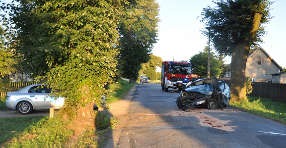 Zdarzenie drogowe w gminie Rybno