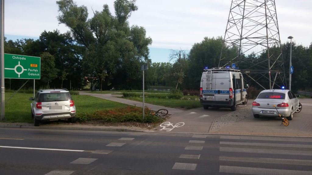 Potrącenie rowerzysty