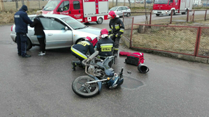 Potrącenie motorowerzysty