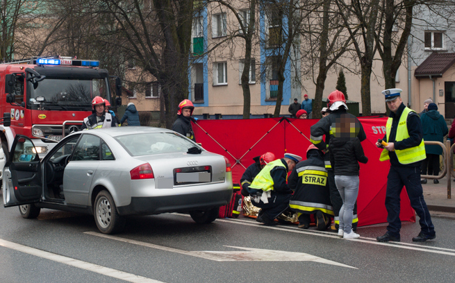 Potrącenie rowerzystki