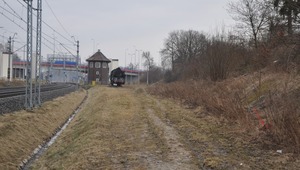 Torowisko, przy którym znaleziono psa