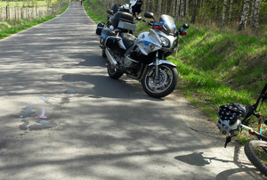 Miejsce zderzenia rowerzystów w pow. iławskim